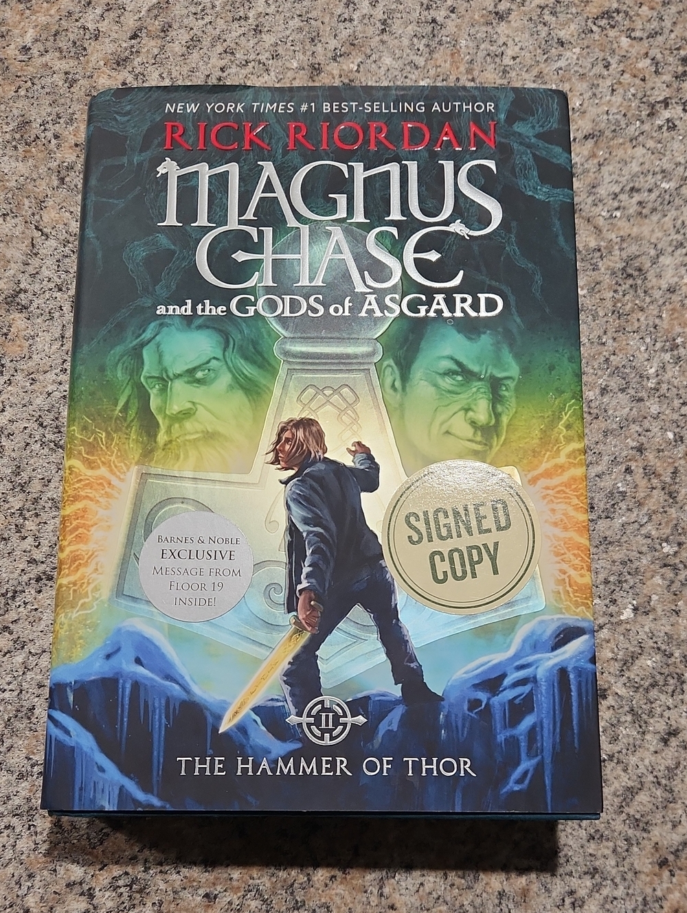 Signed Magnus Chase: The Hammer of Thor by Rick Riordan Hardcover